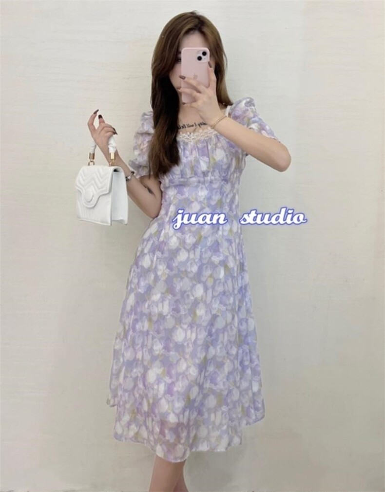 郁金香连衣裙，女装连衣裙，JUAN