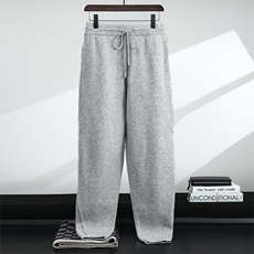 2025秋冬长裤直筒型青春流行弯刀裤，男装休闲裤，千国羊绒