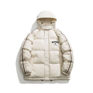 白底 冬季百搭宽松字母印花潮流棉服卫衣MY53031特批P95控158图片