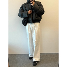 现货5W件冬季三防重磅硬挺boxy短款羽绒立领PU皮棉衣外套加厚棉服，男装棉衣，电商A486
