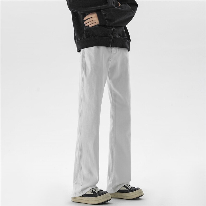 A421-NK22121-弹力微喇叭纯色得物品质牛仔裤P4878,男装牛仔裤,电商A421