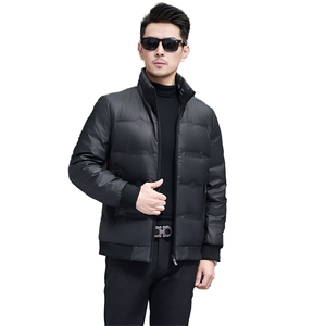 主推款秋冬季男士白鸭绒羽绒服加绒保暖商务品质外套休闲简约秋装图片