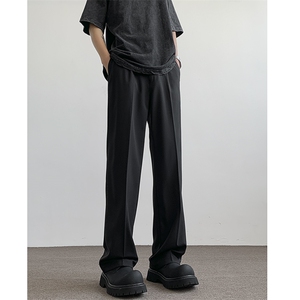 现货 S-3XL 中性纯色简单款垂感直筒西裤 310A-2 BK315  P45 控68图片