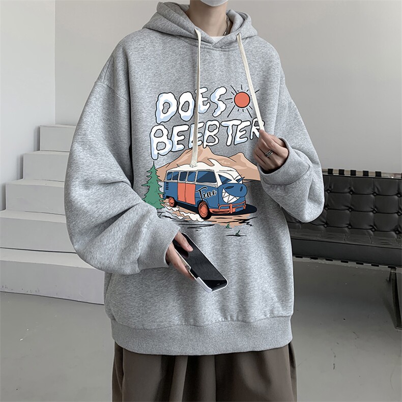连帽卫衣男大码运动服帽衫外套WY2269-P35加绒款-P40,男装卫衣,电商A040