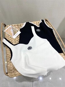 【现货】小香风冰丝背心 黑白两色图片