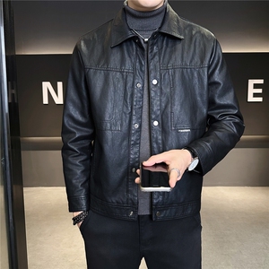 加绒加厚皮衣外套男秋冬季2025新款美式皮夹克 A313-1911-P145图片