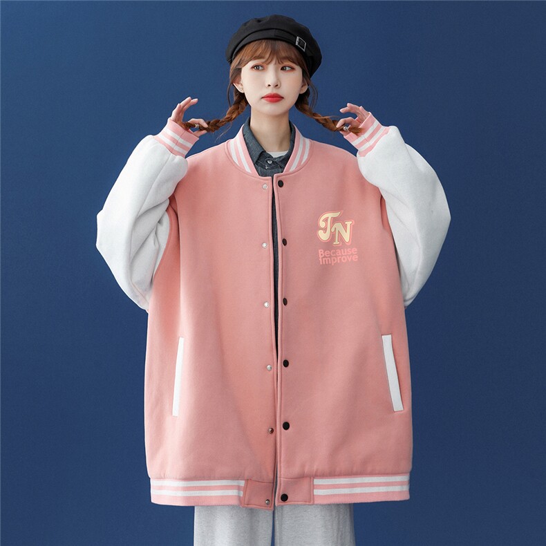 2022春季新品韩版JN印花宽松夹克情侣棒球服外套G93P65控88,男装夹克,A247A