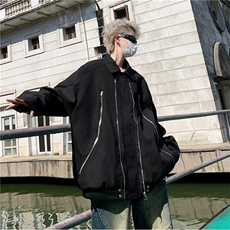 秋装拉链高街美式翻领夹克机能飞行服外套JK02560-P70，男装夹克，星座308B-1