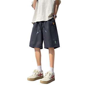 短裤男夏季美式复古拼接五分裤潮牌宽松大码XZ102B-1DK2501P25图片