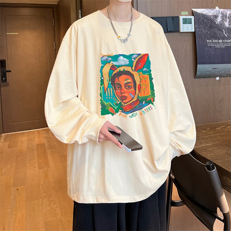 抖音得物供货量大从优可提供视频美式长袖T恤CT764特P25,男装T恤,电商A486-1