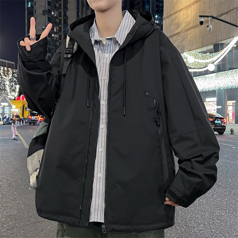 2026春季新款连帽双拉链男士外套8667-P75大码元,女装短外套,星座209