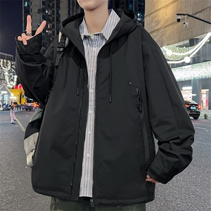 2026春季新款连帽双拉链男士外套8667-P75大码元图片