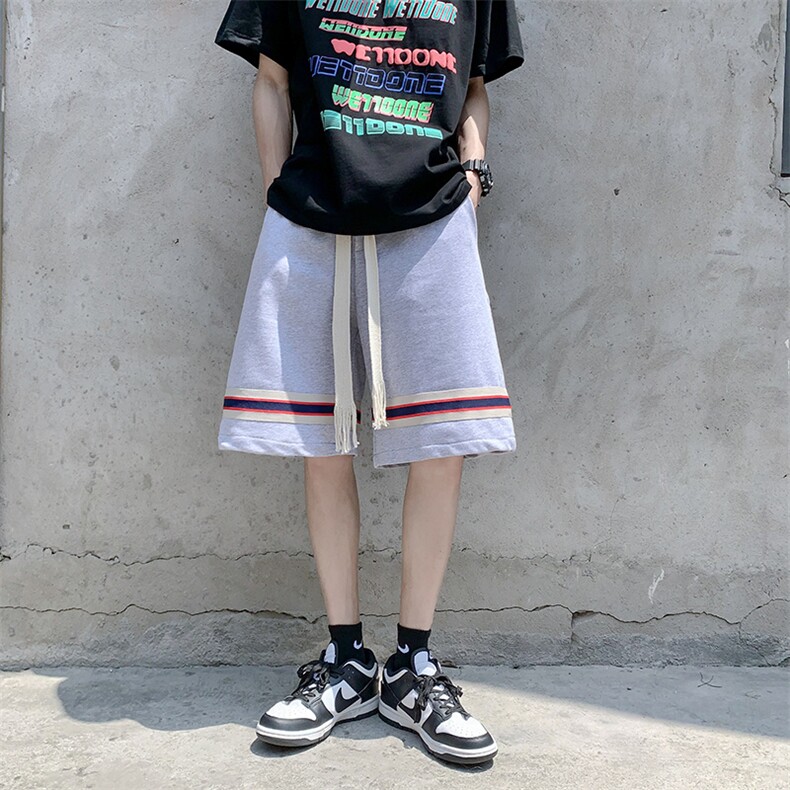 休闲短裤男港风潮流痞子帅气百搭2024夏季新款ins五分裤K5101-P28,男装休闲裤,星座412-2
