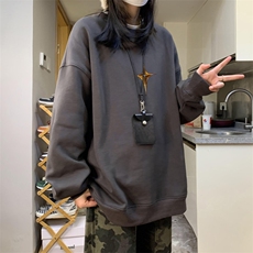 中性风！抖音直播高品质重磅卫衣男圆领卫衣女XW400-P45，男装卫衣，电商B371