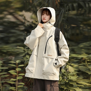 春季新款美式山系休闲纯色冲锋衣情侣潮流夹克外套JK7817-特P80图片