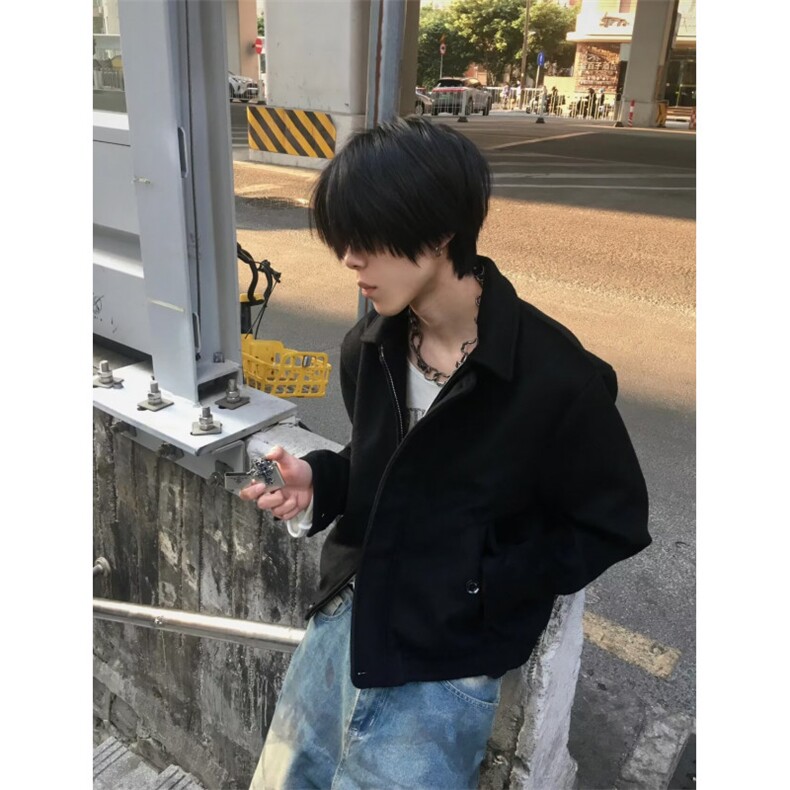流行潮流时尚新款ins百搭简约日系文艺气质原宿慵懒夹克,男装夹克,星座506A