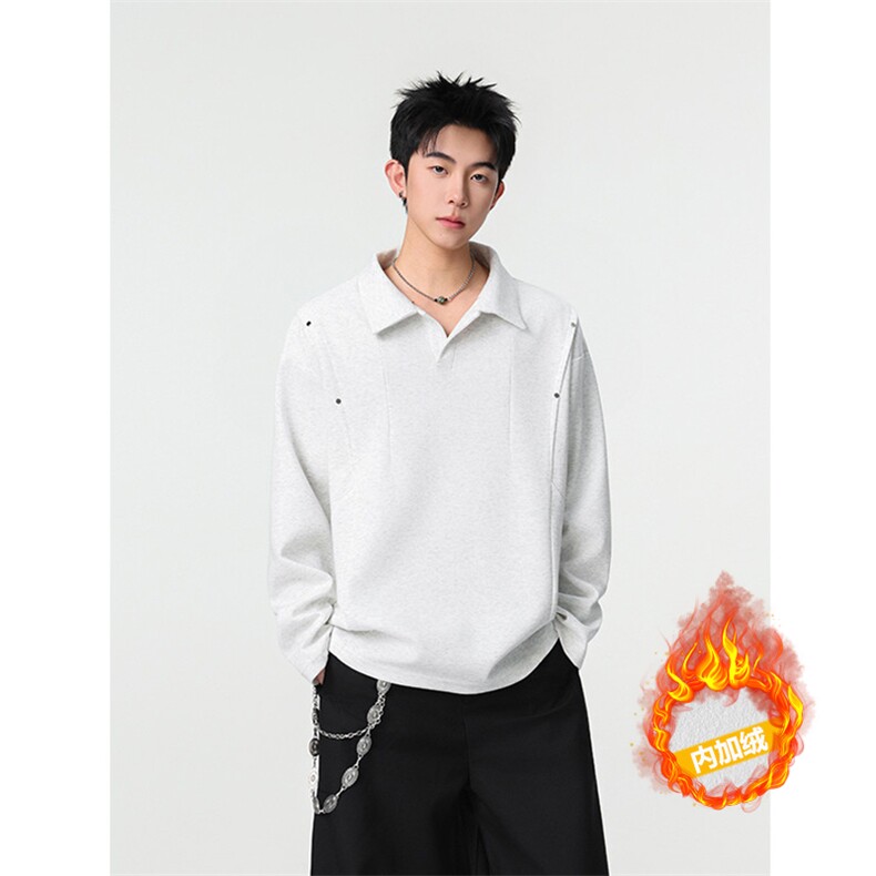 加绒加厚polo衫卫衣美式cleanft套头衫504-T504-特P28（加绒P33）图片