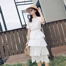 款继续大货已出白色仙女裙层层蛋糕裙087-Q43，女装连衣裙，柒柒家