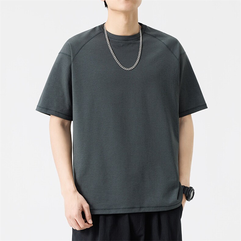 5A抗菌除螨抗紫外线半袖T恤男港风宽松休闲重磅A406T886特P30,男装T恤,星座309（原A406）