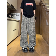 现货美式伞兵裤子潮牌宽松阔腿登山工装休闲长裤男K651-P45控68，男装工装外套，星座205-5