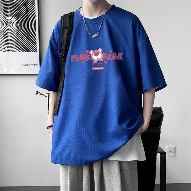 华夫格t恤男短袖男大码五分袖大皂风HT73329-P22,男装T恤,电商A040
