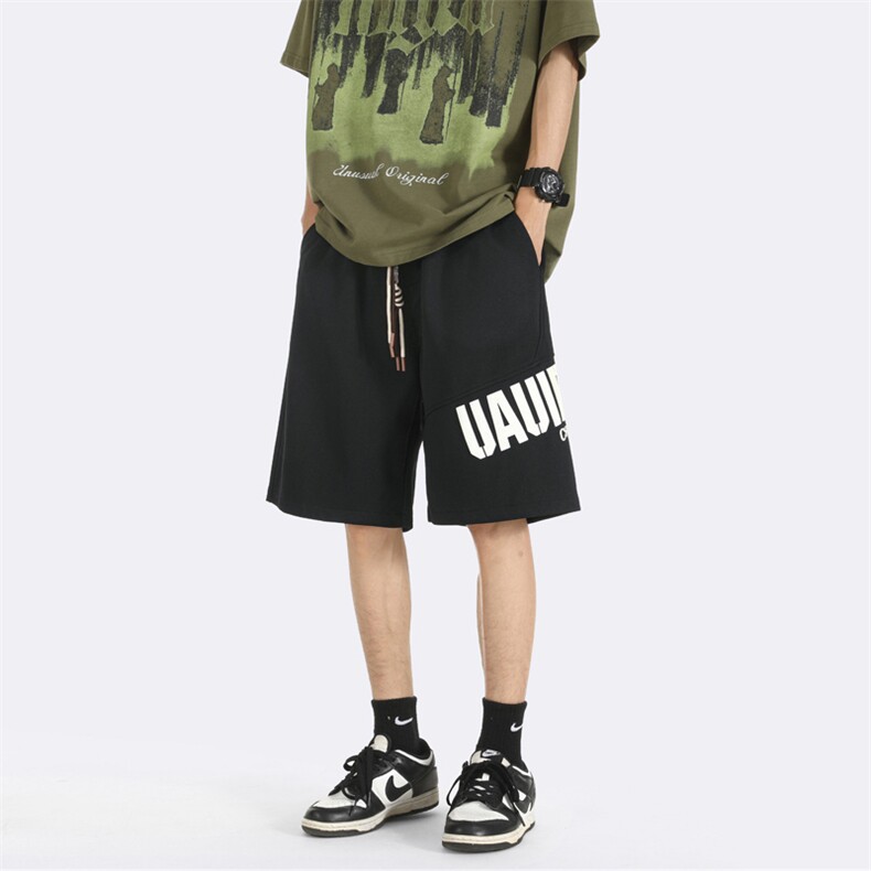 2025夏季新款潮发泡印花大码宽松休闲短裤M-5XL-P30，男装牛仔裤，电商B325