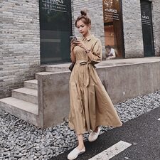 已出货2021夏季新款卡其色连衣裙225-1951-P105（控158），女装连衣裙，浙宝225