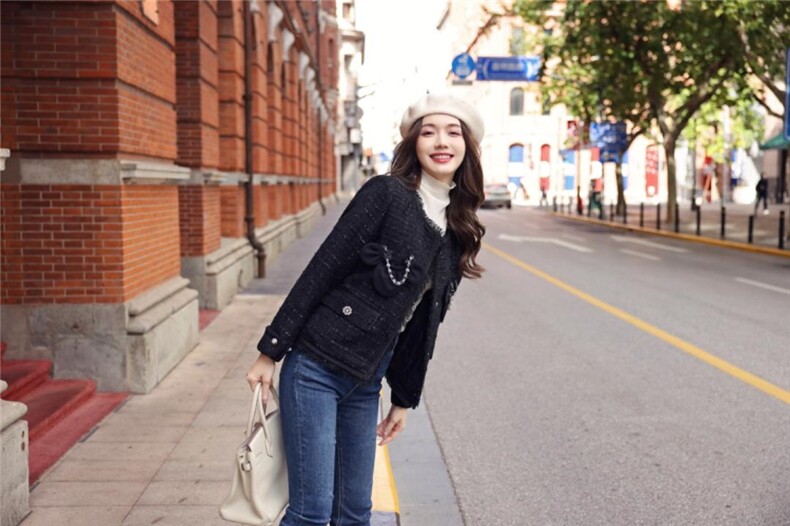 小香风羽绒服（90绒），女装羽绒服，卡西姆