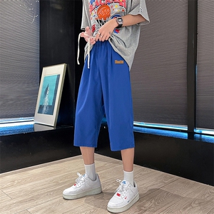 QK72293-P25 冰丝七分裤男大码速干短裤男五分裤 车景风格图片