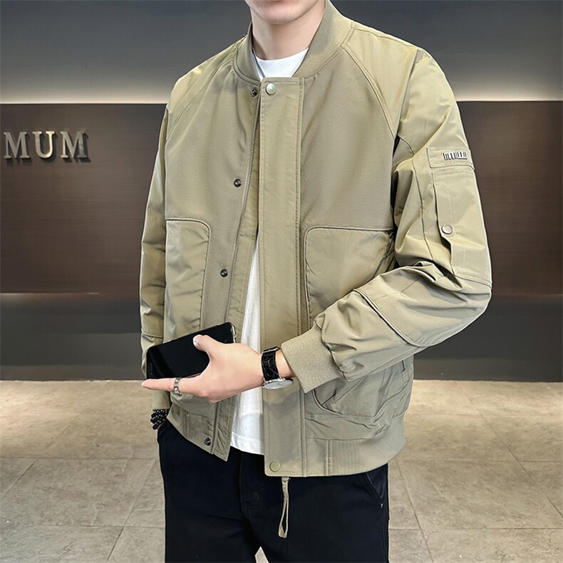 店主风秋季新款夹克外套男休闲百搭时尚棒球领男士夹克N816-P90,男装夹克,星座310B-3