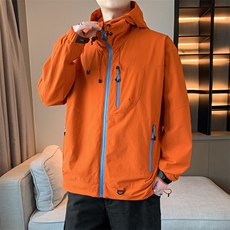 新款现货户外夹克男连帽防水冲锋衣外套DSA157B-J2512-特P80，男装夹克，电商A157B