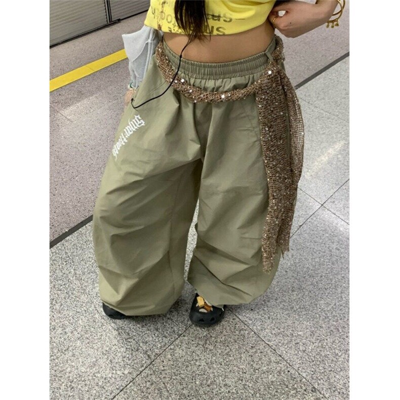 阔腿裤男女高街帅气韩版潮流宽松2026夏季ins新款长裤K6505-P51图片