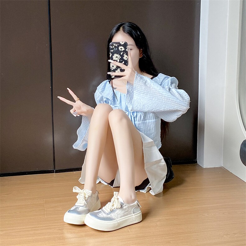 帆布鞋女2024夏季新款学生韩版ins百搭厚底女鞋春秋休闲板鞋,女鞋帆布鞋,星座1407-3