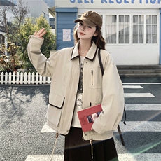 现货新款撞色拼接外套26156P155K238，女装短外套，2D035