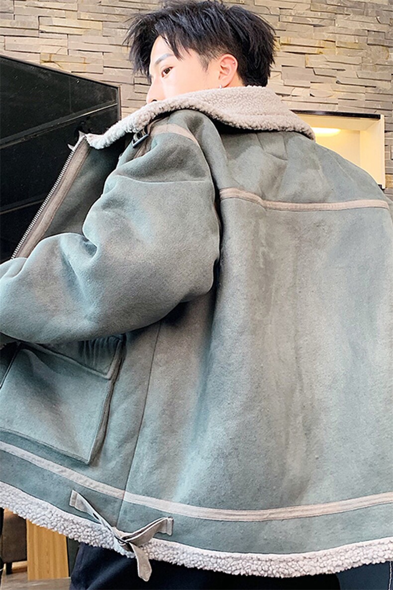 【】A003-HJ5052-P130秋冬新款皮毛一体机械棉衣外套家乐2,男装夹克,电商A003