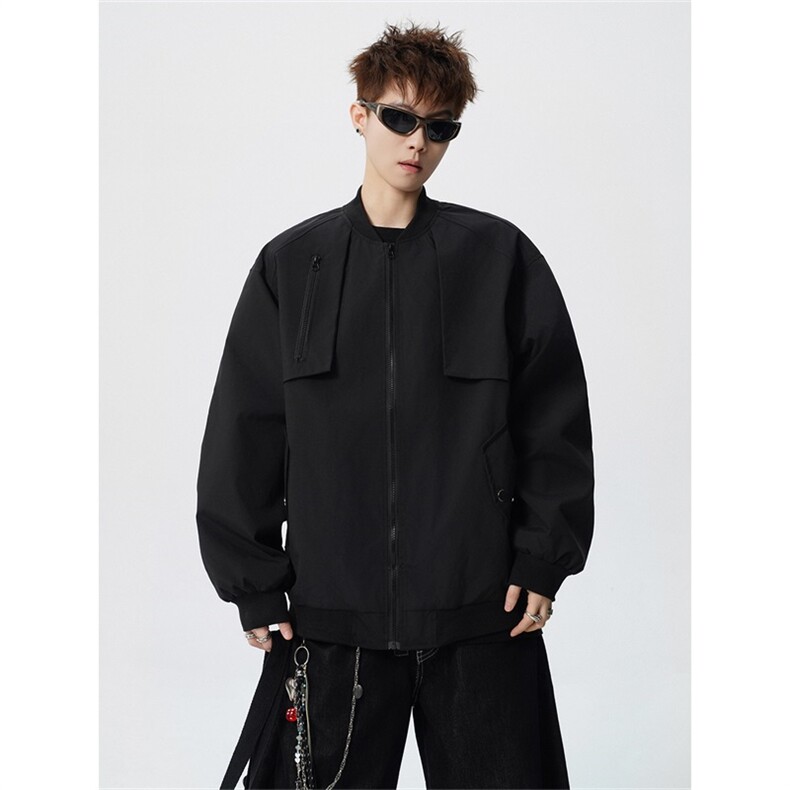 电商DSA028-JK2408特P45新款个性设计立领夹克男潮流外套，男装夹克，电商A028