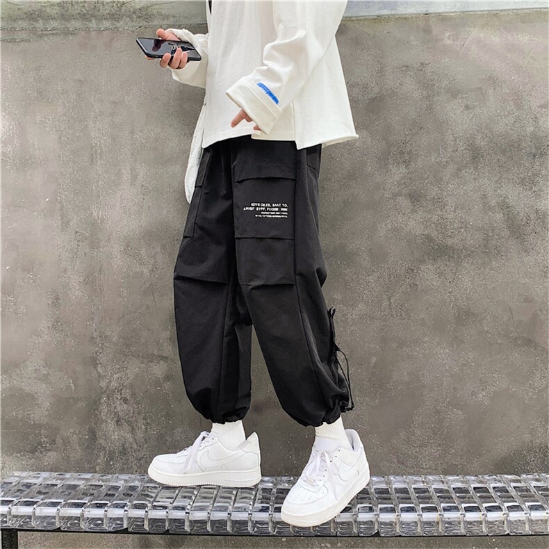 潮牌机能工装裤男宽松直筒百搭束脚休闲裤男生潮流长裤子K219-p30，男装工装外套，星座1008-2