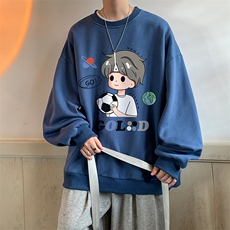 圆领卫衣男大码加厚加绒长袖t恤男S6207-P28加绒款-P33，男装卫衣，电商A040