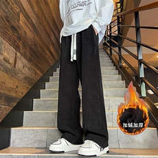 加绒加厚欧棉绒灯芯绒休闲裤直筒弯刀裤A493特P45控78，男装休闲裤，电商A309