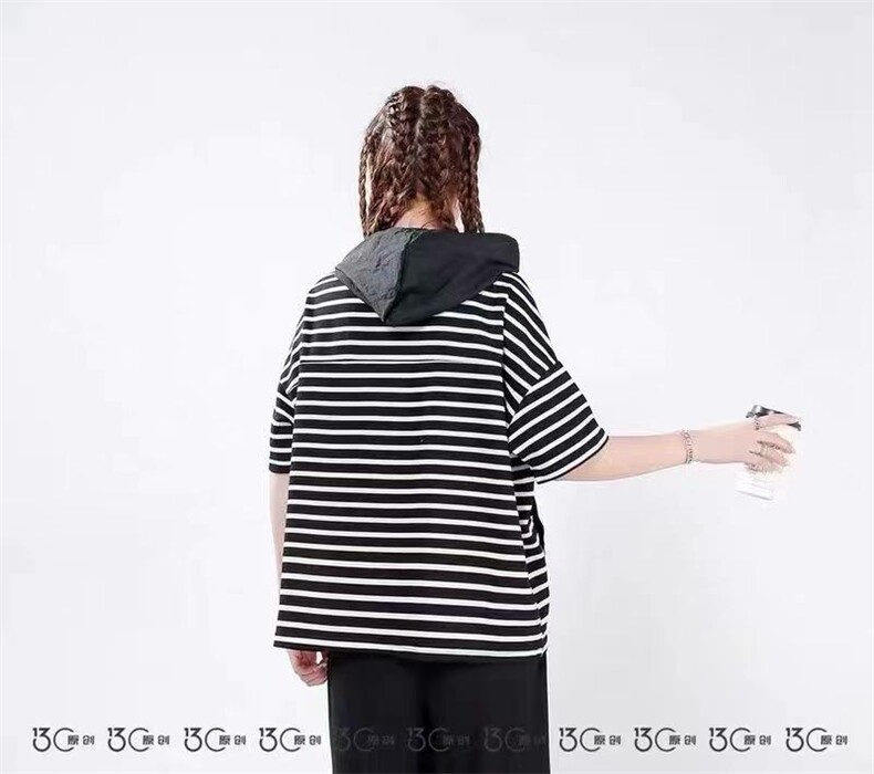 欧货条纹帽衫，其它，依依莱客