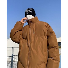 男款冬季潮流宽松立领棉衣加厚棉袄子美式复古面包服外套，男装棉衣，星座716-4