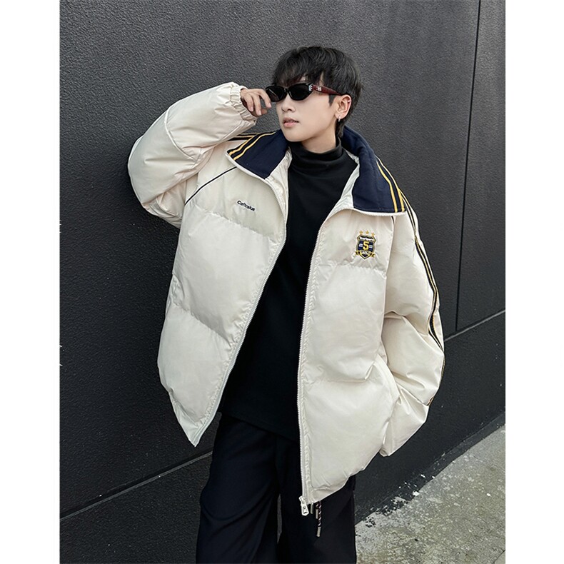 自家图美式撞色织带棉衣棉服男冬季加厚面包服XZ212-QMY9092-P96,男装棉衣,星座212