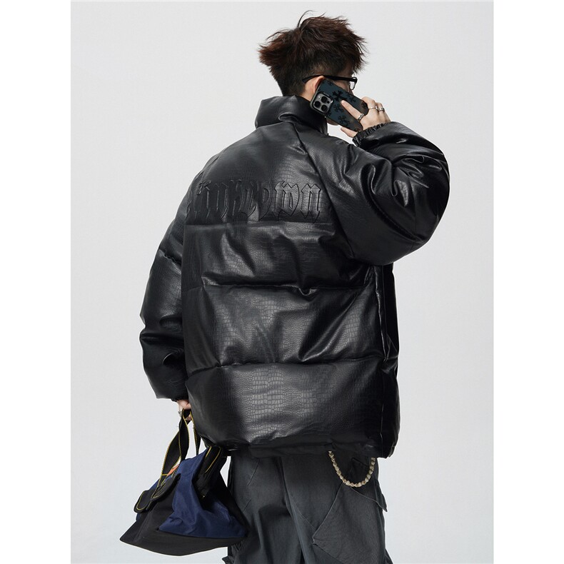 鳄鱼纹钢印字母大码M-5XL棉衣男MY77093P120控168抖音控198，男装棉衣，星座227-7