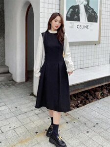 冬款 现货 内搭连衣裙,女装连衣裙,欧蔓意