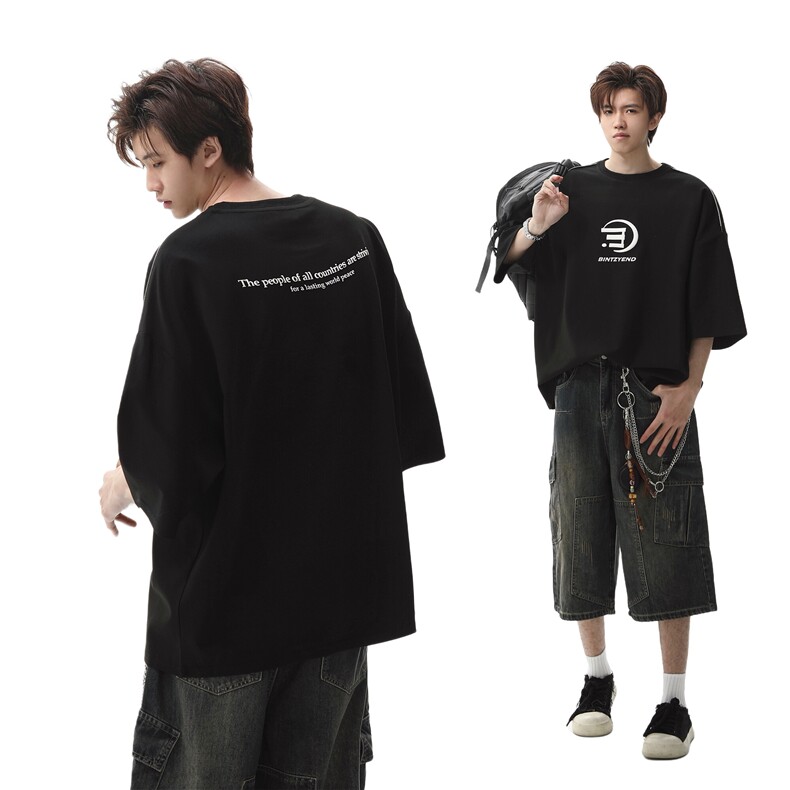 重磅280克足球格潮牌发泡肩拉链现货稳定B210-TX2528,男装T恤,电商B210