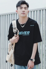 日系夏季男士纯棉腰果花印花字母潮牌T恤C309B-T71-P35-X49，男装T恤，电商C309B
