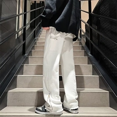 美式牛仔裤男女新款潮牌高街裤子ins风拉链中性直筒裤NK1232-P45，男装牛仔裤，星座1008-1