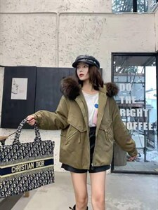 冬装真毛派克图片