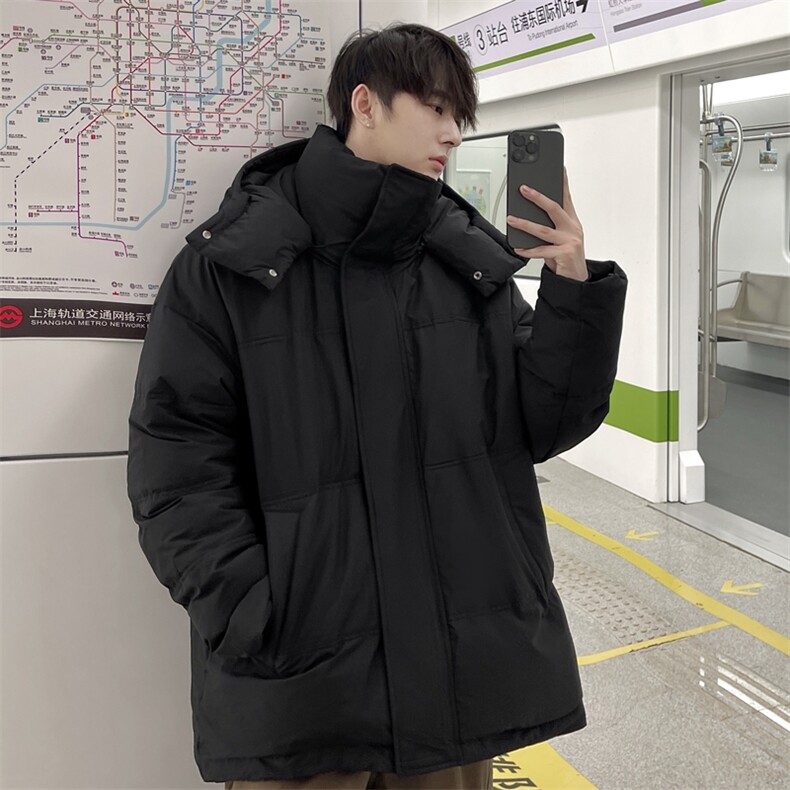 羽绒服男冬季新款港风宽松连帽加厚外套上衣YR922-P155,男装羽绒服,星座214-3