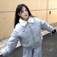 A553-P88冬季翻毛领设计感棉服外套，男装棉衣，星座911